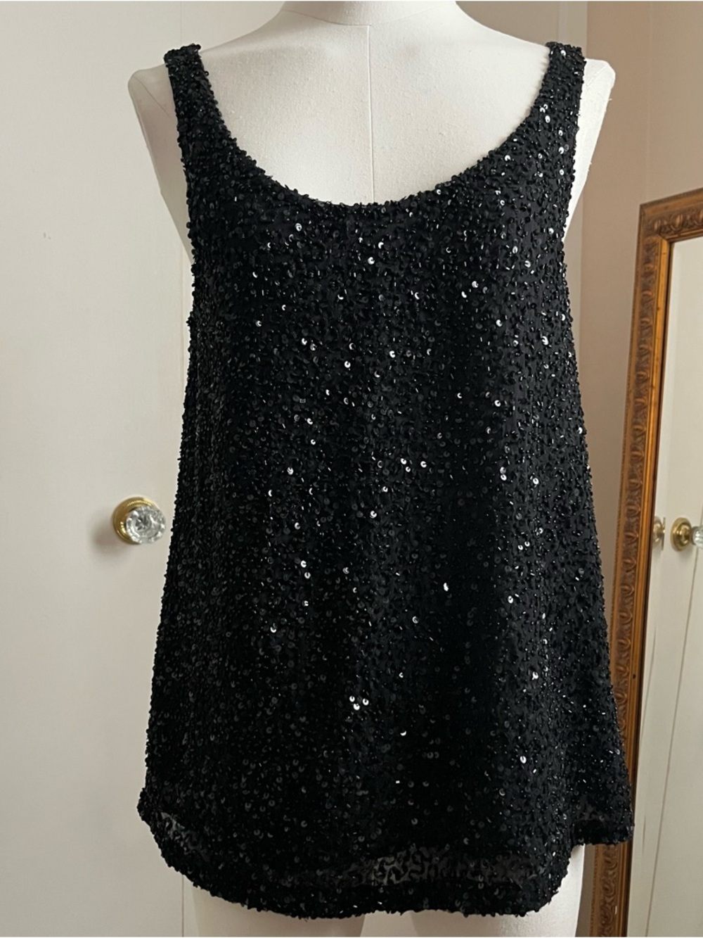 Haute hippie beaded silk tank